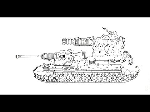 How To Draw Cartoon Tank Hybrid ElectroTrager - Cartoons About Tanks