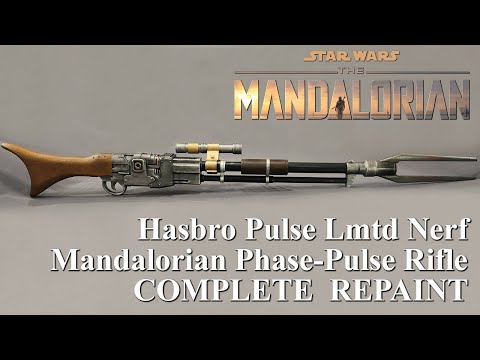 Hasbro Nerf Star Wars Mandalorian Amban Phase Pulse Rifle Unboxing and REPAINT