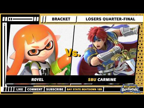 Bay State Beatdown 189 - Losers Quarter-Final - R0YEL (Inkling) VS Carmine (Roy, Ike) - SSBU