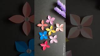 diy easy 4 petals flowers #viral #craft #origami #paperflower #art #ytshorts #di