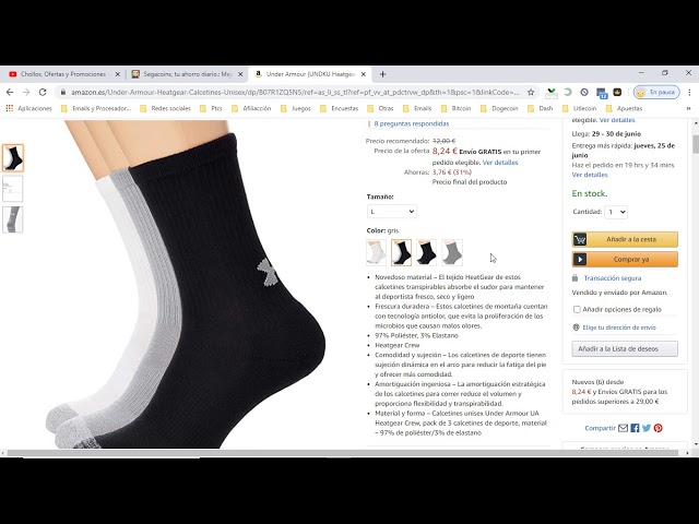 Vídeo relacionado con Under Armour Unisex Essential 6 Pack Crew, calcetines de gimnasio ultrafinos y ligeros, calcetines deportivos con soporte plantar y tecnología antiolorBlack/Black/Castlerock,MD