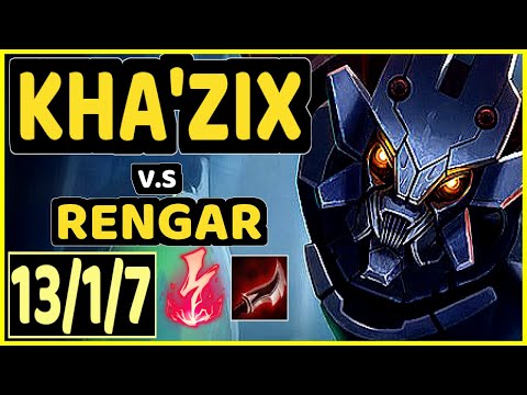 NOMANZ (KHA'ZIX) vs RENGAR - 13/1/7 KDA JUNGLE CHALLENGER GAMEPLAY - EUW