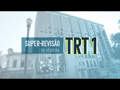 Aula Gratuita - Super Revisão de Véspera - TRT 1- AO VIVO - Alfacon