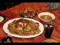 Traditional Sunday Roast UK Style Roasting Chicken Making Yorkshire Pudding