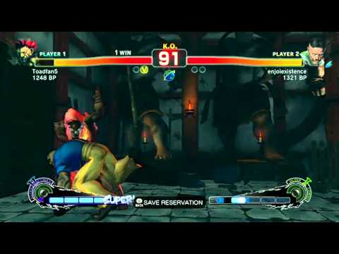 Super Street Fighter 4 AE \\\  Toadfan5 (AKUMA) vs (DUDLEY) enjoiexistence \\\