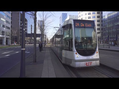 Netherlands, Den Haag, tram 24 ride from Weena to Oostplein