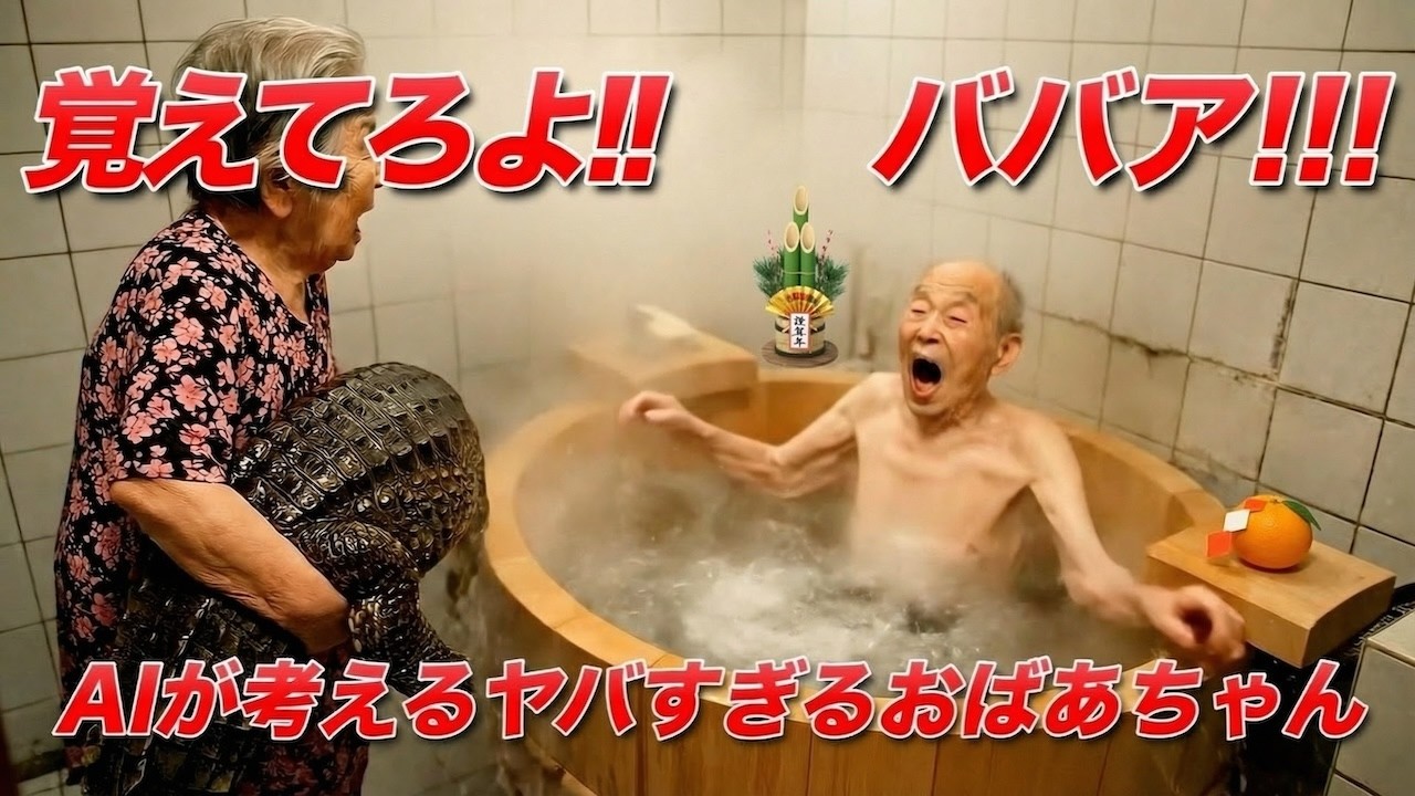 夫の長風呂がムカつくので人喰いワニを投入するAIおばあちゃん【超総集編】