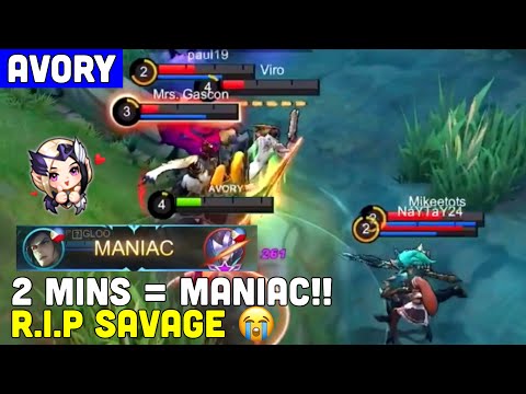 2 MINS = MANIAC! RIP SAVAGE! Leomord Offlane - Avory | MLBB