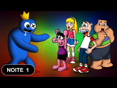 TCHONGO encontra o BICHO AZUL BABÃO em Rainbow Friends - Noite 1 | Roblox | Animação | Paródia Jogo