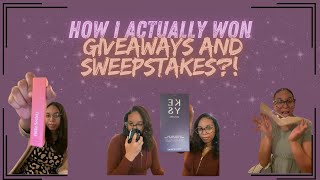How I ACTUALLY won Giveaways and Sweepstakes!