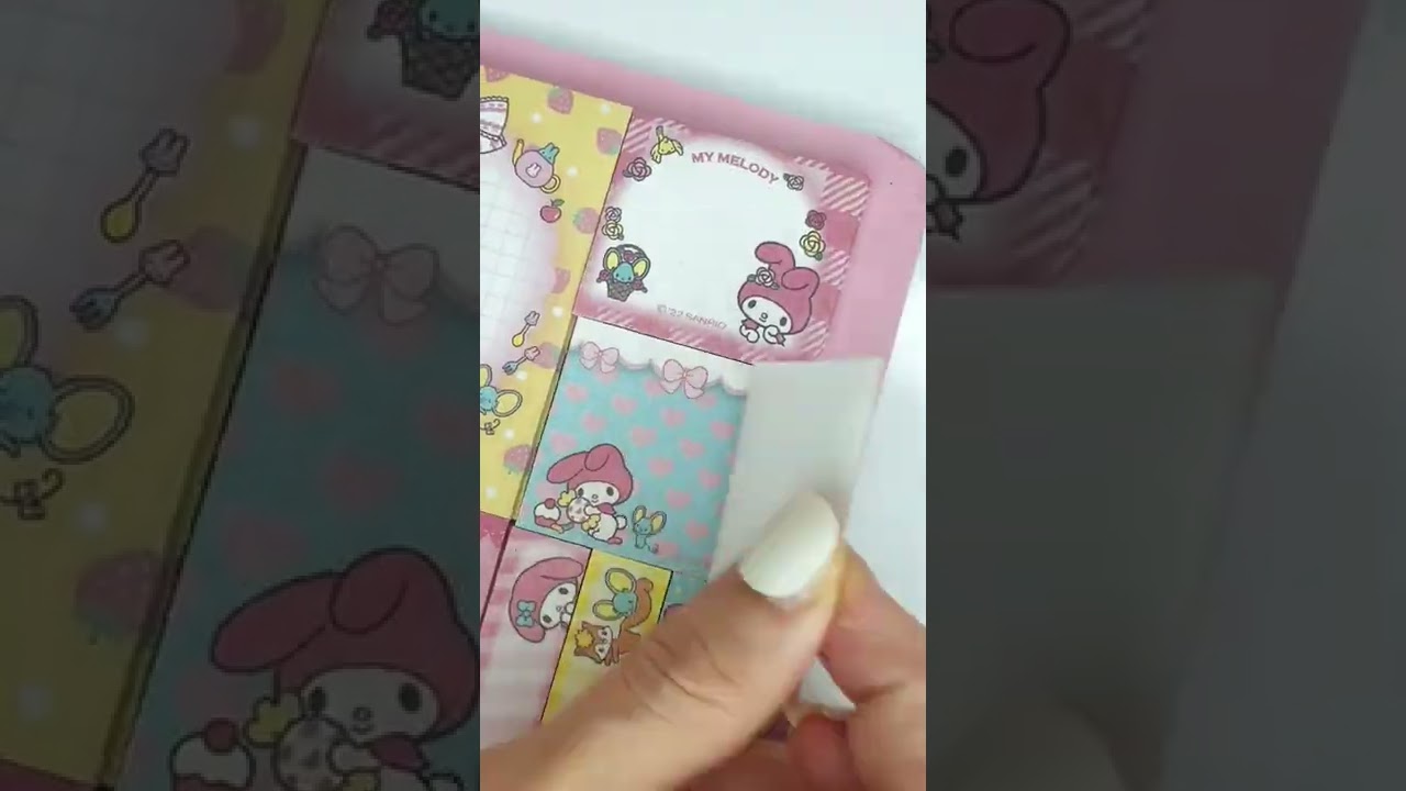 💓 All in one memo sticky note book #shorts #sanrio #sanriocharacters #mymelody #stickynote
