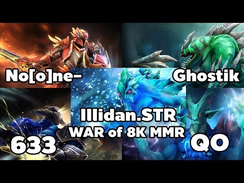 Double RAMPAGE! WAR of 8K MMR! Illidan.STR(Morphling) vs 633(Sven)