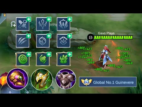 GUINEVERE JUNGLE TANK BUILD META IN HIGH RANK! 100% it worked (No Cut Full Gameplay)