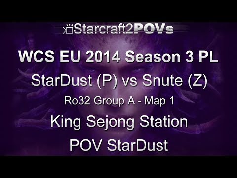 SC2 HotS - WCS EU 2014 S3 PL - StarDust vs Snute - Ro32 Group A - Map 1 - King Sejong - StarDust