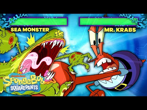 Mr. Krabs Joins the Battle Video Game Arena! ?? SpongeBob SquareOff
