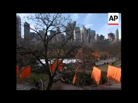 Artists Christo and Jeanne-Claude open Central Park installation