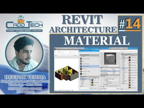 14 | How to Apply MATERIAL In Revit Architecture | Wall Material Deepak Verma