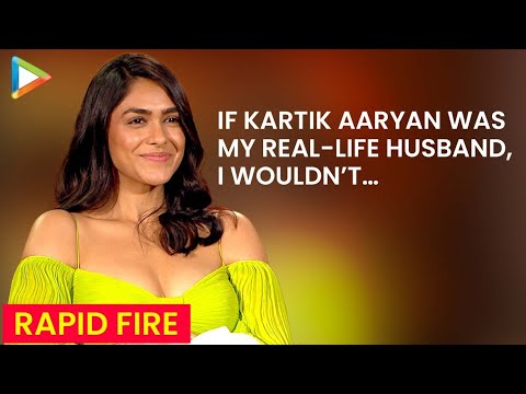 Mrunal on Kartik Aaryan: “Girls go GAGA over the fact that he’s so…”| Rapid Fire | Dhamaka