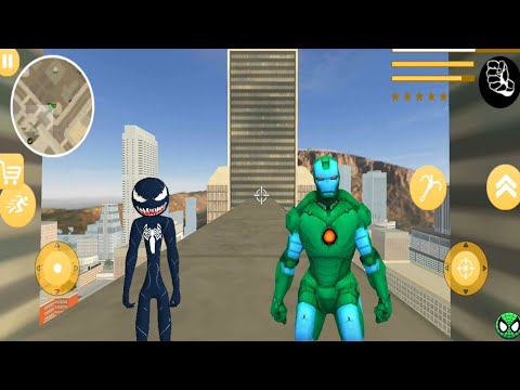 Venom Stickman Rope Hero in Gangster city #6 Android Gameplay