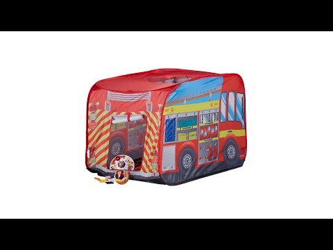 Spielzelt Feuerwehr für Kinder Blau - Rot - Gelb - Metall - Textil - 70 x 70 x 110 cm