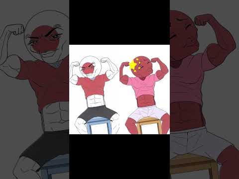 STRONG MUSCLES OF THE BODY 😈 #countryhumans