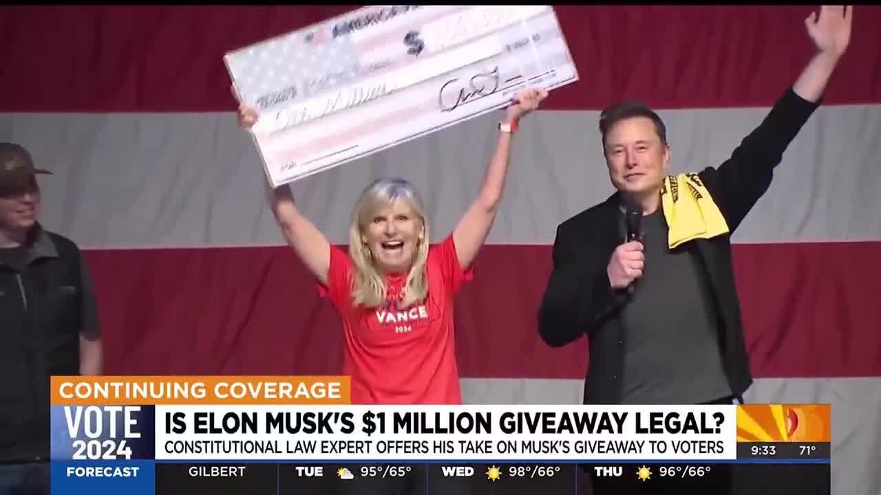 Is Elon Musk's $1M giveaway to voter legal? Expert weighs in