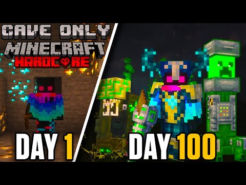 I Survived 100 Days in a CAVE ONLY WORLD in Minecraft HARDCORE!!