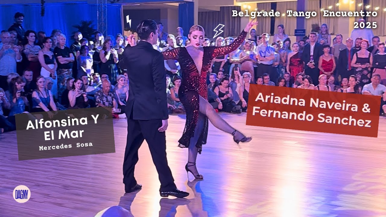 Video thumbnail for Ariadna Naveira & Fernando Sánchez tango to Alfonsina y el Mar at the 2025 Belgrade Tango Encuentro