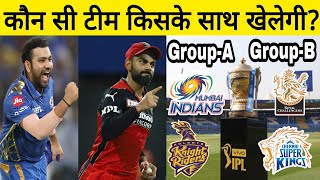 IPL 2022 New Format All Teams Combinations | GROUP-A, B Explained