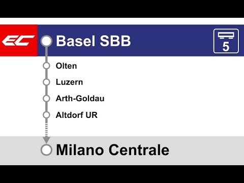 SBB CFF FFS Ansagen/annunci » EC Basel SBB — Luzern — Milano Centrale (2023) | Astoro | BSLBahnen