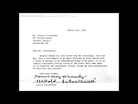 Joaquin Valdepeñas & Patricia Parr - Lutosławski Dance Preludes