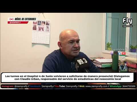 🔴𝗠𝗢́𝗩𝗜𝗟┃Los turnos en el Hospital 4 de Junio volvieron a solicitarse de manera presencial