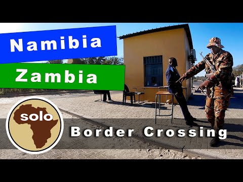 Crossing the Border from Namibia to Zambia at Katima Mulilo.