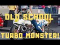 OLD SCHOOL TURBO SUZUKI GS - KZ vs. NO WHEELIE BAR TURBO HAYABUSA in PRO OPEN MAN CUP DRAG BIKE RACE