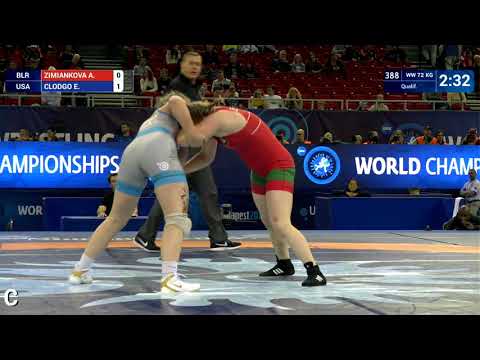 Qual. WW - 72 kg: A. ZIMIANKOVA (BLR) v. E. CLODGO (USA)
