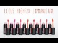 SWATCH REVIEW ECOLE HIGHFIX LIP MANICURE