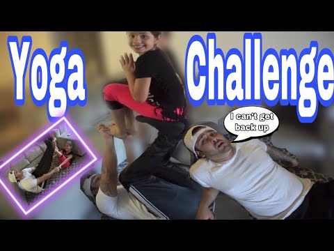 Daddy and daughter(娘) Yoga Challenge **Hilarious**
