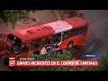 Barricadas Y Bus Red Atacado Se Registran En Plaza Italia 24 Horas TVN Chile720P HD 1