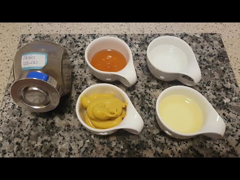 Schnelles Honig-Senf-Dressing, einfach und lecker