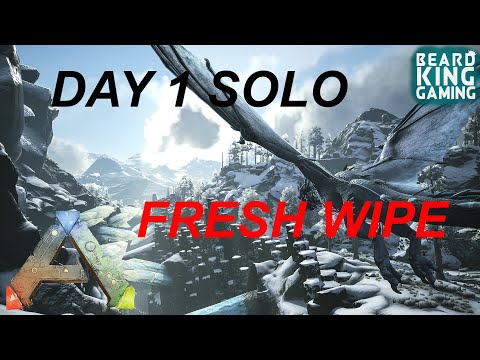 DAY 1 SOLO FRESH WIPE! 8 man Valguero PvP | Ark: Survival Evolved