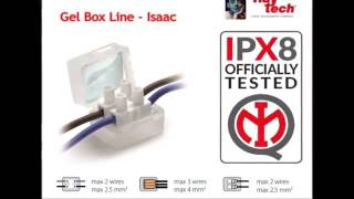 Miniatură video Cutie conexiuni electrice submersibile IPX8 38x38x26mm Set 2 buc 