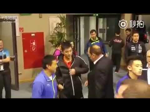 Zhang Jike and Dimitrij Ovtcharov Funny moment in German Open 2017