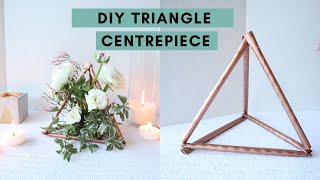 DIY Geometric Triangle Centrepiece using Straws | Dollar Tree