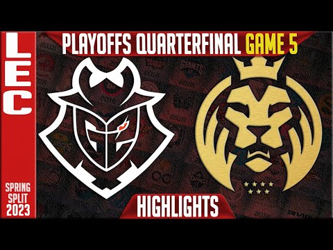 G2 vs MAD Highlights Game 5 | LEC Quarterfinal Playoffs Spring 2023 | G2 Esports vs MAD Lions G5