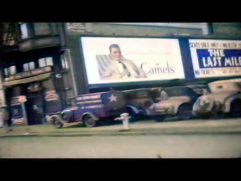 Los Angeles 1932 in color, Wild ride through downtown [60fps, Remastered] w/sound design added