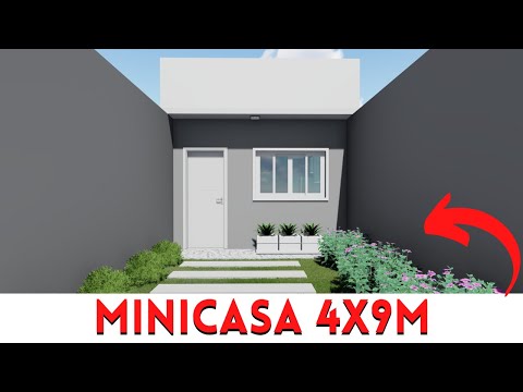 PLANTA DE MINICASA  - 01 QUARTO - 4X9 m