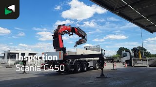 Scania G450 8X4 FASSI F710RA.2.25 Crane kran + Jib 5+6 Full Steel Big-a flatbed truck for sale - Image 4 | Autoline ET Scania G450 8X4 FASSI F710RA.2.25 Crane kran + Jib 5+6 Full Steel Big-a flatbed truck | Image 4 - Autoline