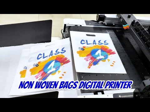 Non-woven bag printing machine: non-woven bag single-pass digital printer! #printing #printer
