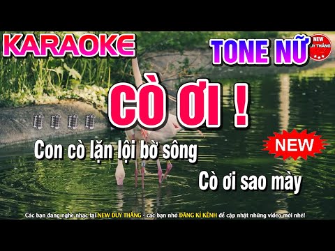 Cò Ơi Karaoke ( Gia Huy ) Tone Nữ - New Duy Thắng