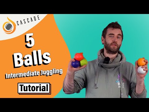 How to Juggle 5 Balls - Intermediate Ball Juggling Tricks - Tutorial